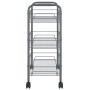 Carrito de cocina 3 niveles hierro gris 46x26x64 cm de vidaXL, Carros de cocina y comedor - Ref: Foro24-336324, Precio: 40,05...