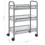 Carrito de cocina 3 niveles hierro gris 46x26x64 cm de vidaXL, Carros de cocina y comedor - Ref: Foro24-336324, Precio: 40,05...