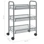 Kitchen cart 3 levels gray iron 46x26x64 cm by vidaXL, Kitchen and dining carts - Ref: Foro24-336324, Price: 39,58 €, Discoun...