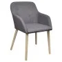 Sillas de comedor 4 uds tela gris claro y madera maciza roble de vidaXL, Sillas de comedor - Ref: Foro24-270572, Precio: 446,...
