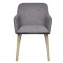 Sillas de comedor 4 uds tela gris claro y madera maciza roble de vidaXL, Sillas de comedor - Ref: Foro24-270572, Precio: 446,...