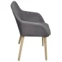 Sillas de comedor 4 uds tela gris claro y madera maciza roble de vidaXL, Sillas de comedor - Ref: Foro24-270572, Precio: 446,...