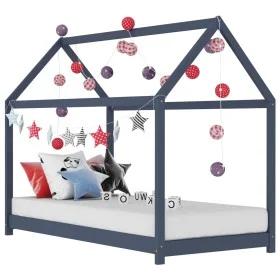 Children's bed frame solid gray pine wood 80x160 cm by vidaXL, Cribs and beds for children - Ref: Foro24-283353, Price: 130,0...