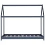 Estructura de cama infantil madera maciza pino gris 80x160 cm de vidaXL, Cunas y camas para niños - Ref: Foro24-283353, Preci...