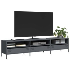 Mueble de TV acero laminado en frío antracita 202x39x43,5 cm en Muebles TV | Comprar online en Foru.es