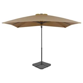 Sombrilla de jardín con base portátil gris topo de vidaXL, Sombrillas - Ref: Foro24-276330, Precio: 195,03 €, Descuento: %