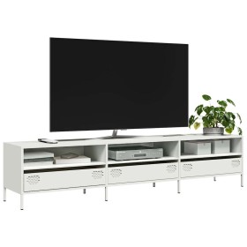 Mueble para TV acero laminado en frío blanco 202x39x43,5 cm en Muebles TV | Comprar online en Foru.es