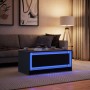 Mesa de centro con luces LED madera de ingeniería negra en Mesas de centro | Comprar online en Foru.es