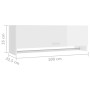 Armario de madera contrachapada blanco brillante 100x32,5x35 cm de vidaXL, Armarios roperos - Ref: Foro24-808239, Precio: 64,...