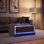 Mesa de centro con luces LED madera de ingeniería marrón roble en Mesas de centro | Comprar online en Foru.es