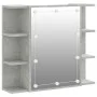 Mueble con espejo y luces LED gris hormigón 70x16,5x60 cm de vidaXL, Tocadores de baño - Ref: Foro24-808877, Precio: 69,31 €,...