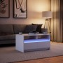 Mesa de centro con luces LED madera ingeniería blanca en Mesas de centro | Comprar online en Foru.es