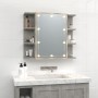 Mueble con espejo y luces LED gris hormigón 70x16,5x60 cm de vidaXL, Tocadores de baño - Ref: Foro24-808877, Precio: 70,68 €,...