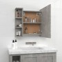 Mueble con espejo y luces LED gris hormigón 70x16,5x60 cm de vidaXL, Tocadores de baño - Ref: Foro24-808877, Precio: 70,68 €,...