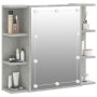 Mueble con espejo y luces LED gris hormigón 70x16,5x60 cm de vidaXL, Tocadores de baño - Ref: Foro24-808877, Precio: 70,68 €,...