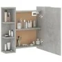 Mueble con espejo y luces LED gris hormigón 70x16,5x60 cm de vidaXL, Tocadores de baño - Ref: Foro24-808877, Precio: 69,31 €,...