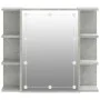 Mueble con espejo y luces LED gris hormigón 70x16,5x60 cm de vidaXL, Tocadores de baño - Ref: Foro24-808877, Precio: 69,31 €,...