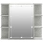 Mueble con espejo y luces LED gris hormigón 70x16,5x60 cm de vidaXL, Tocadores de baño - Ref: Foro24-808877, Precio: 70,68 €,...