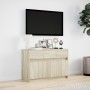 Mueble de TV LED madera de ingeniería roble Sonoma 91x34x61 cm en Muebles TV | Comprar online en Foru.es