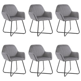 Sillas de comedor 6 unidades terciopelo gris de vidaXL, Sillas de comedor - Ref: Foro24-277010, Precio: 643,08 €, Descuento: %