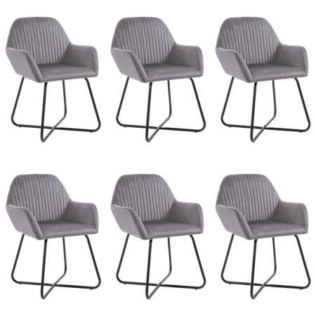 Sillas de comedor 6 unidades terciopelo gris de vidaXL, Sillas de comedor - Ref: Foro24-277010, Precio: 643,08 €, Descuento: %