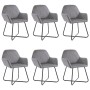 Sillas de comedor 6 unidades terciopelo gris de vidaXL, Sillas de comedor - Ref: Foro24-277010, Precio: 643,08 €, Descuento: %