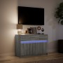 Mueble de TV con LED madera ingeniería gris Sonoma 91x34x61 cm en Muebles TV | Comprar online en Foru.es