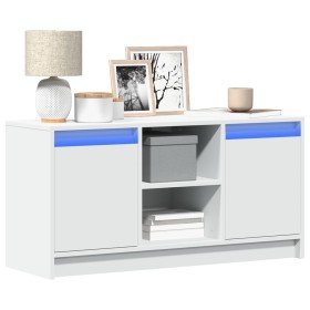 Mueble de TV con LED madera de ingeniería blanco 100x34x50 cm en Muebles TV | Comprar online en Foru.es