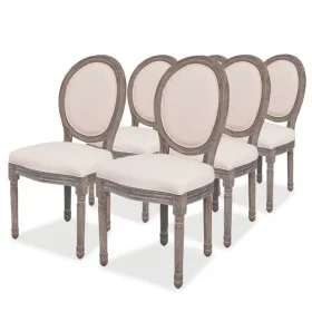 Esszimmerstühle 6 Einheiten cremefarbener Stoff von vidaXL, Essstühle - Ref: Foro24-274620, Preis: 743,74 €, Rabatt: %