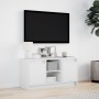 Mueble de TV con LED madera de ingeniería blanco 100x34x50 cm en Muebles TV | Comprar online en Foru.es