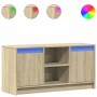 Mueble de TV LED madera de ingeniería roble Sonoma 100x34x50 cm en Muebles TV | Comprar online en Foru.es