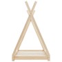 Estructura de cama infantil de madera maciza de pino 90x200 cm de vidaXL, Cunas y camas para niños - Ref: Foro24-283357, Prec...