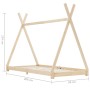 Estructura de cama infantil de madera maciza de pino 90x200 cm de vidaXL, Cunas y camas para niños - Ref: Foro24-283357, Prec...