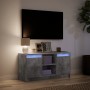Mueble de TV LED madera ingeniería gris hormigón 100x34x50 cm en Muebles TV | Comprar online en Foru.es