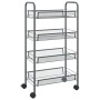 Carrito de cocina 4 niveles hierro gris 46x26x85 cm de vidaXL, Carros de cocina y comedor - Ref: Foro24-336327, Precio: 49,10...