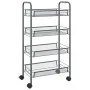 Kitchen cart 4 levels gray iron 46x26x85 cm by vidaXL, Kitchen and dining carts - Ref: Foro24-336327, Price: 46,16 €, Discoun...