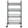Carrito de cocina 4 niveles hierro gris 46x26x85 cm de vidaXL, Carros de cocina y comedor - Ref: Foro24-336327, Precio: 49,10...