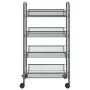 Kitchen cart 4 levels gray iron 46x26x85 cm by vidaXL, Kitchen and dining carts - Ref: Foro24-336327, Price: 46,16 €, Discoun...