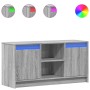 Mueble de TV con LED madera ingeniería gris Sonoma 100x34x50 cm en Muebles TV | Comprar online en Foru.es