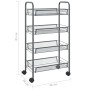 Carrito de cocina 4 niveles hierro gris 46x26x85 cm de vidaXL, Carros de cocina y comedor - Ref: Foro24-336327, Precio: 49,10...