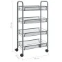 Kitchen cart 4 levels gray iron 46x26x85 cm by vidaXL, Kitchen and dining carts - Ref: Foro24-336327, Price: 46,16 €, Discoun...