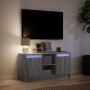 Mueble de TV con LED madera ingeniería gris Sonoma 100x34x50 cm en Muebles TV | Comprar online en Foru.es