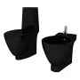 Black ceramic toilet and bidet by vidaXL, Baths and bidets - Ref: Foro24-270567, Price: 424,15 €, Discount: %