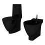 Inodoro y bidet negros de cerámica de vidaXL, Baños y bidés - Ref: Foro24-270567, Precio: 429,54 €, Descuento: %