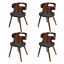 Sillas de comedor 4 uds madera curvada piel sintética marrón de vidaXL, Sillas de comedor - Ref: Foro24-270041, Precio: 440,3...