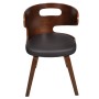 Sillas de comedor 4 uds madera curvada piel sintética marrón de vidaXL, Sillas de comedor - Ref: Foro24-270041, Precio: 440,3...