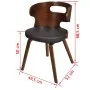 Esszimmerstühle, 4 Stück, gebogenes Holz, braunes Kunstleder von vidaXL, Essstühle - Ref: Foro24-270041, Preis: 432,88 €, Rab...