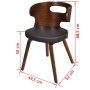 Sillas de comedor 4 uds madera curvada piel sintética marrón de vidaXL, Sillas de comedor - Ref: Foro24-270041, Precio: 440,3...