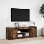 Mueble de TV LED madera ingeniería roble ahumado 139,5x34x50 cm en Muebles TV | Comprar online en Foru.es