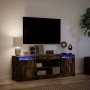 Mueble de TV LED madera ingeniería roble ahumado 139,5x34x50 cm en Muebles TV | Comprar online en Foru.es